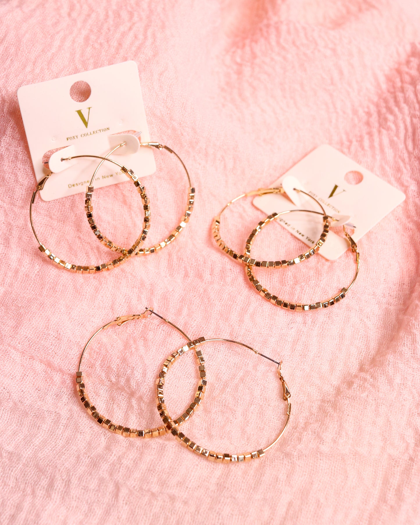 Beaded Circle Wire Hoops