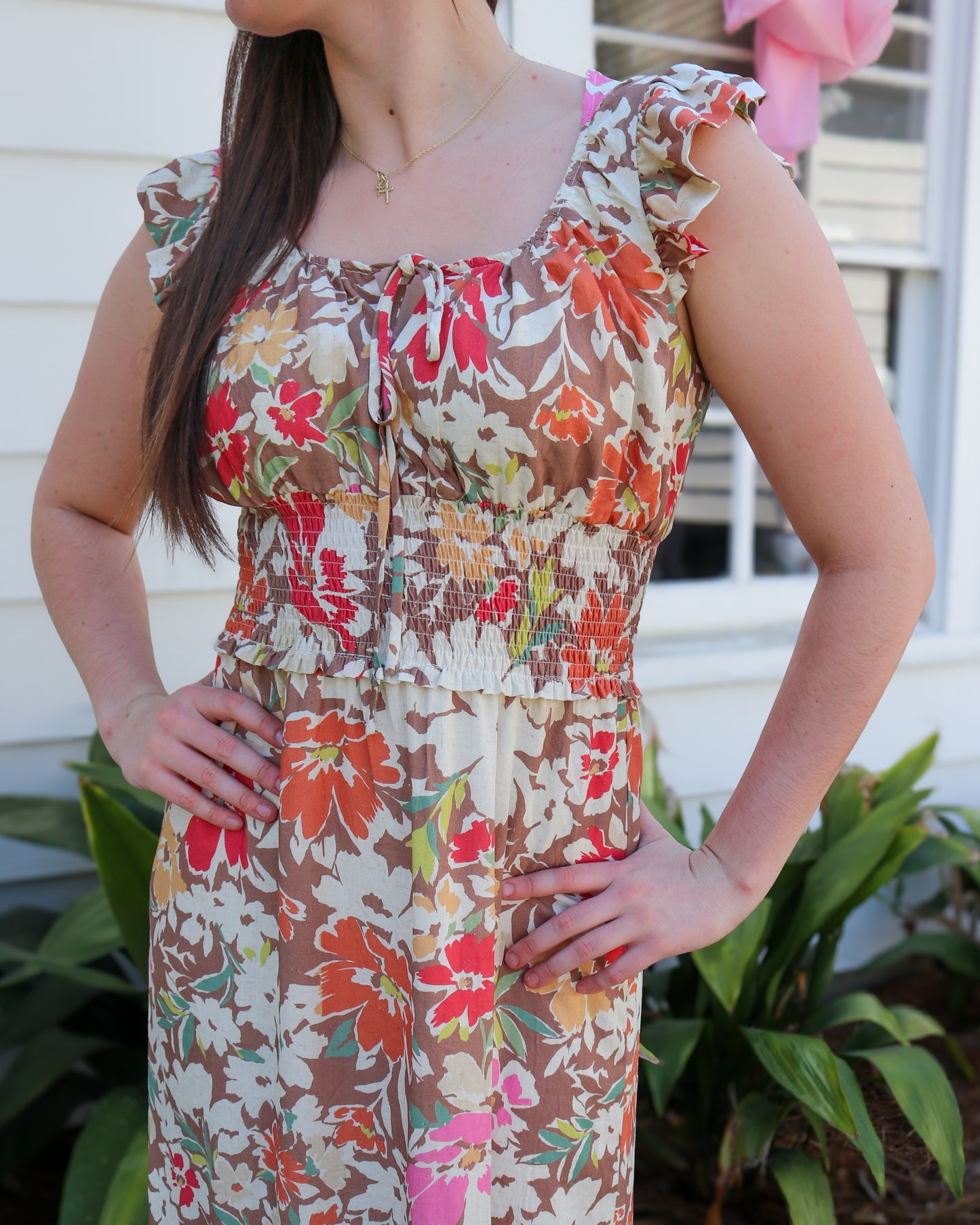 *FINAL SALE * Floral Dunes Midi Dress