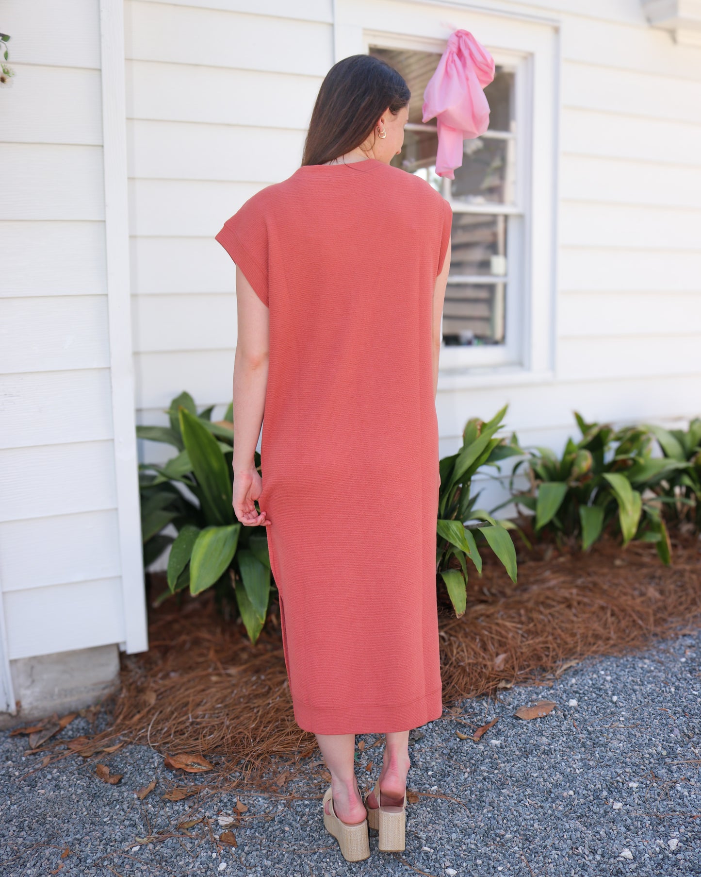 *FINAL SALE * V-Neck Maxi Cloudy Knit Dress
