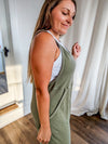 Light olive green tank jumpsuit