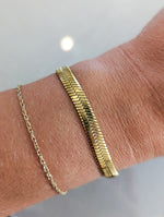 gold dainty herringbone bracelet