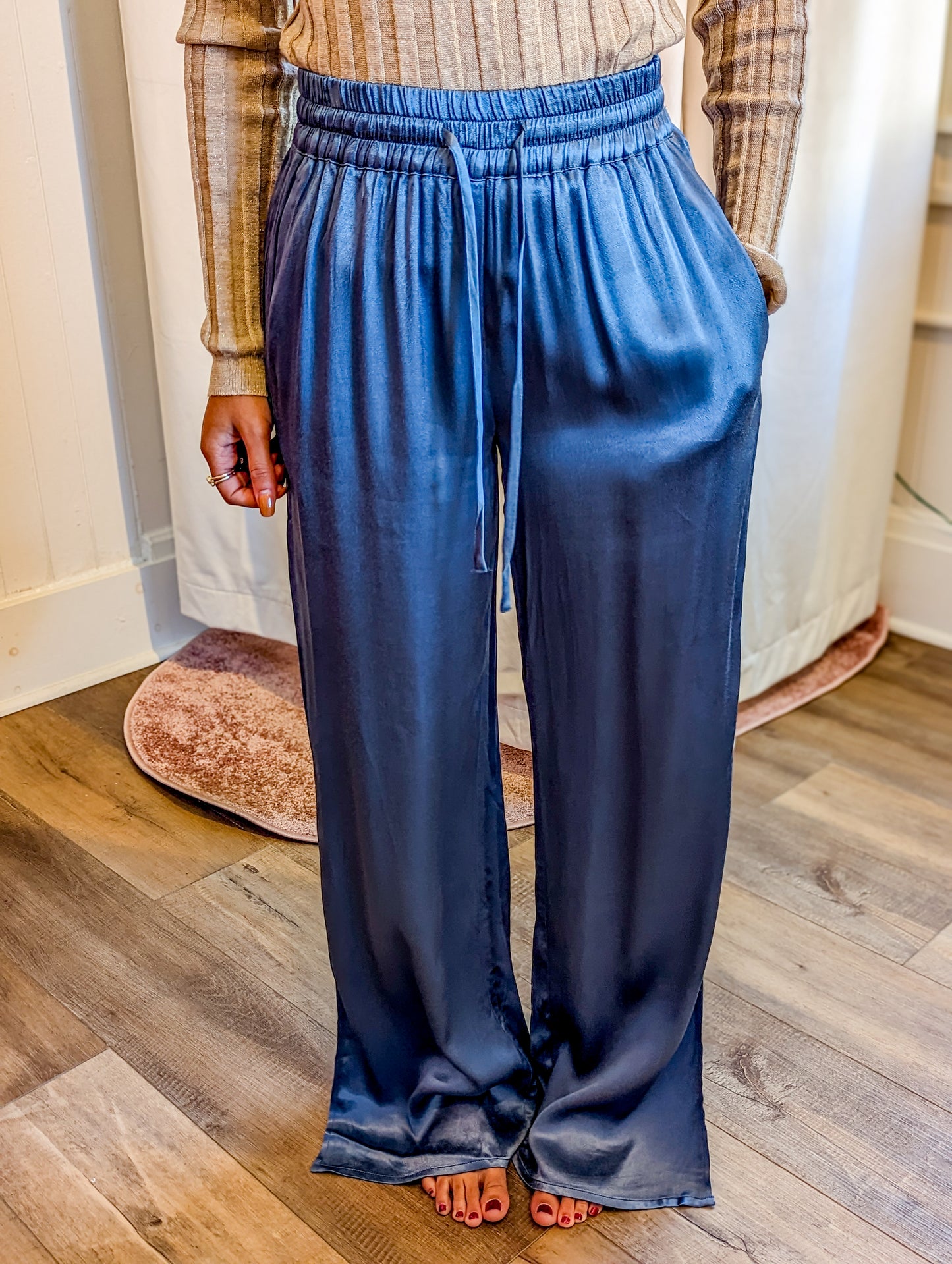 Satin Wide Leg Pants