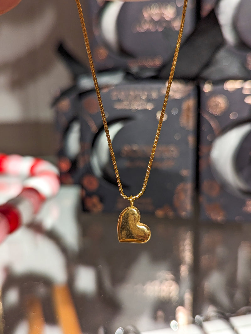 Gold Stainless Steel Heart Necklace