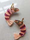 Shrimp Low Country Glam Hoop Earrings