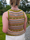 *FINAL SALE*Green Multi Color Sleeveless Relaxed Fit Knit Top
