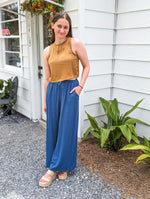 Sugarloaf 30% Linen Elastic Waist Pants