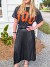 Black Orange Boo Letter Short Sleeve T-Shirt