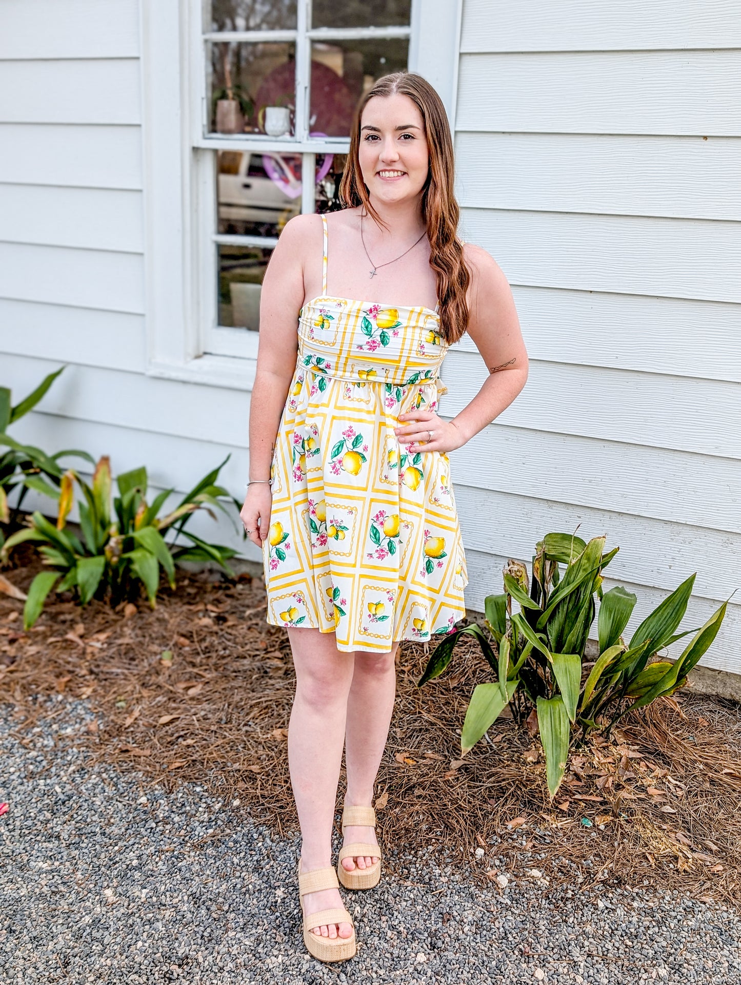 Yellow Citrus Short Dress