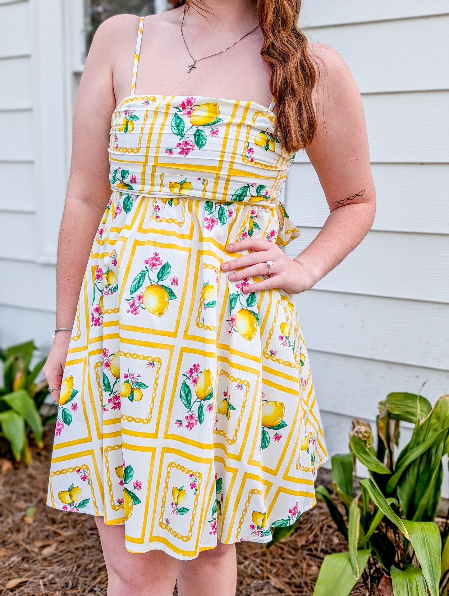 Yellow Citrus Short Dress