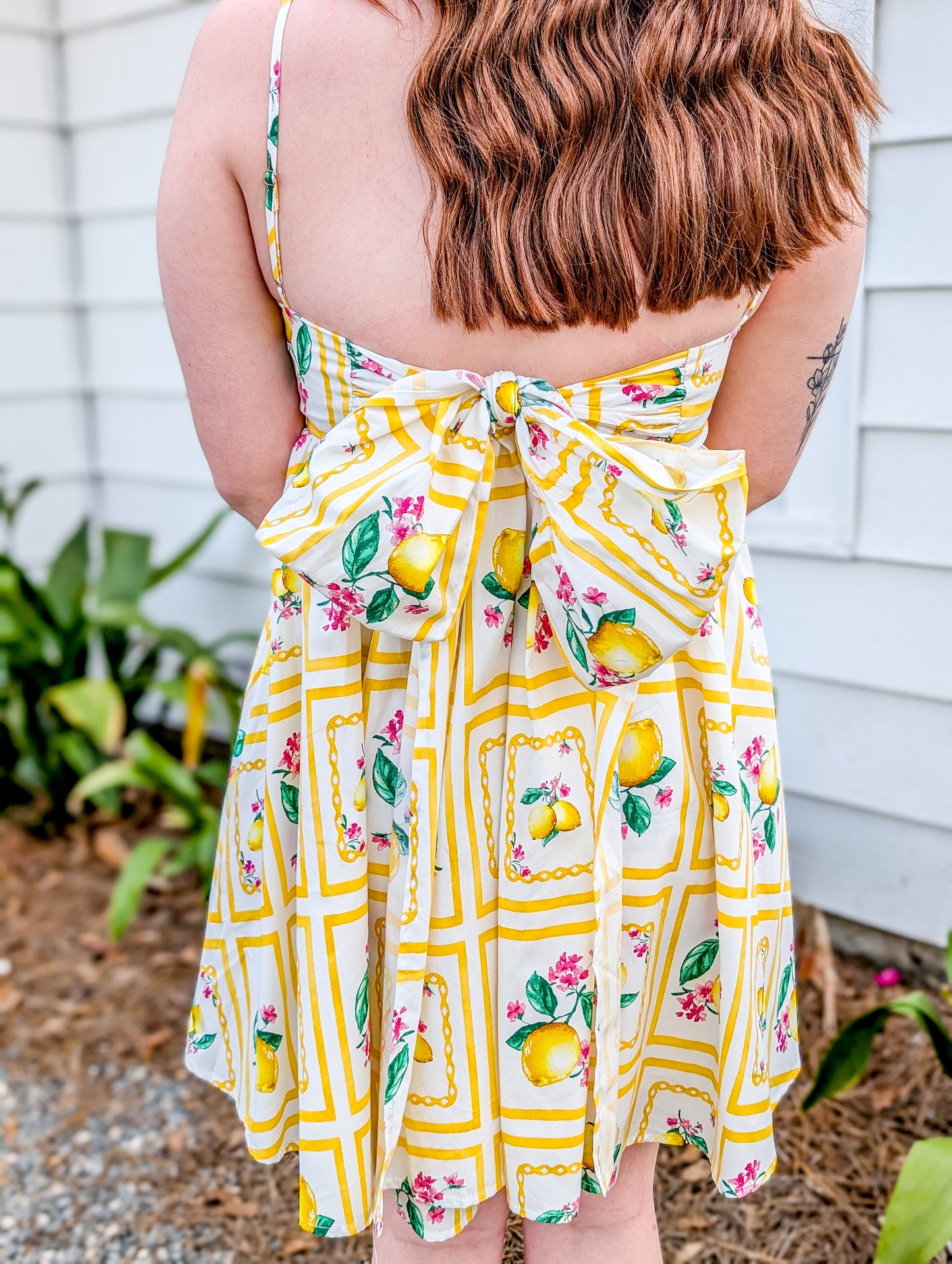 Yellow Citrus Short Dress