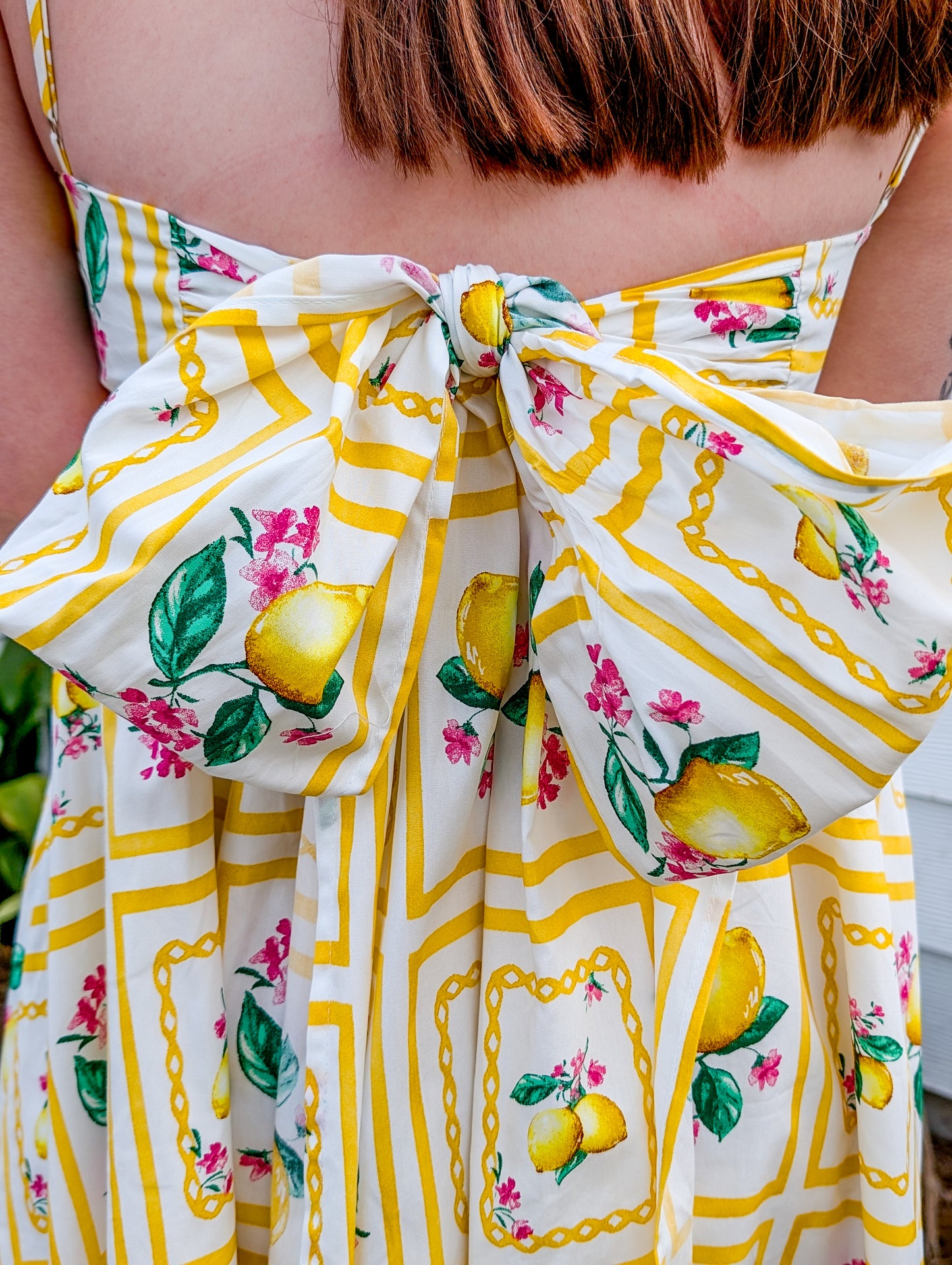 Yellow Citrus Short Dress