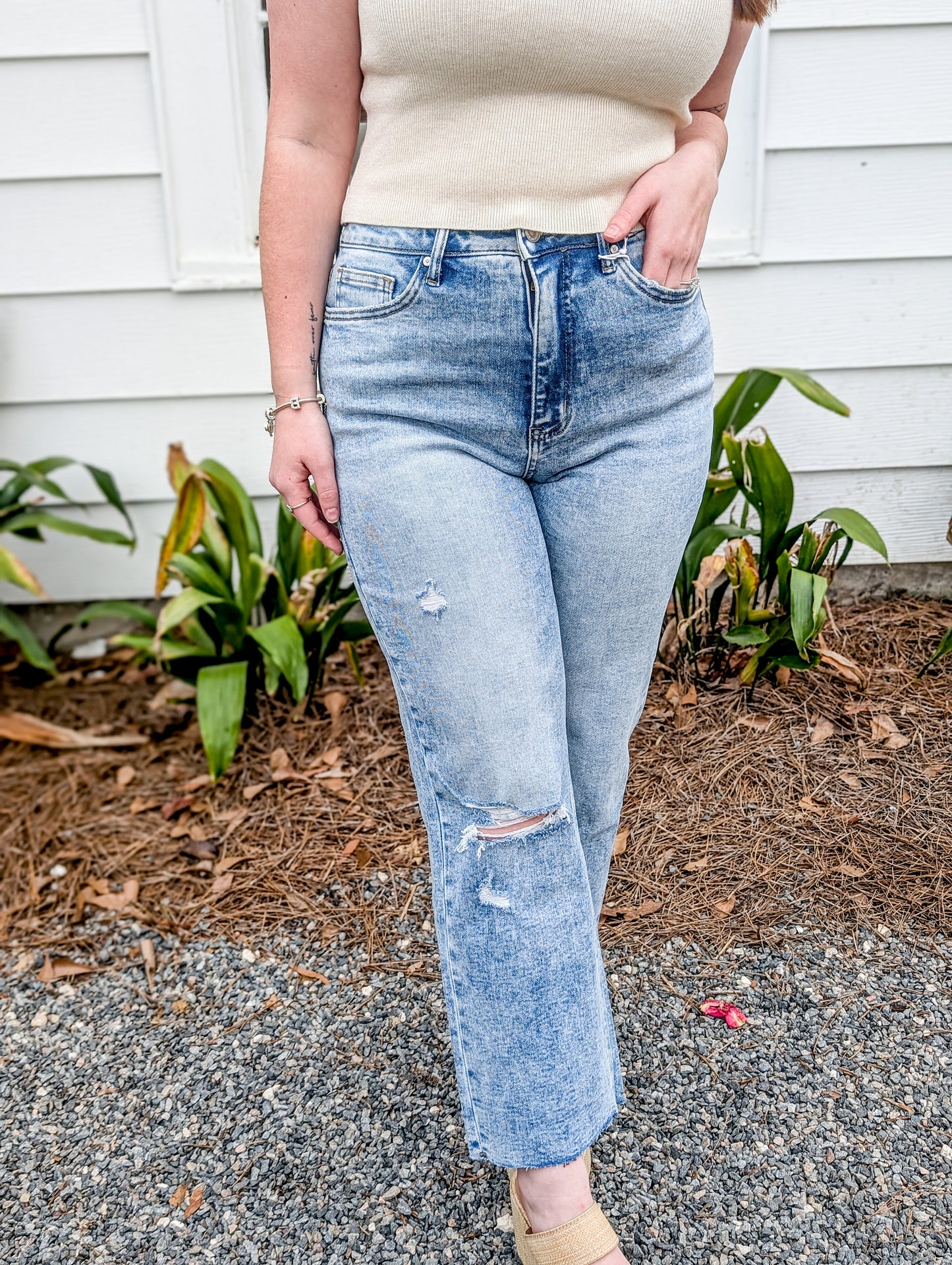 Super High Rise Super Stretch Straight Leg Denim Jeans