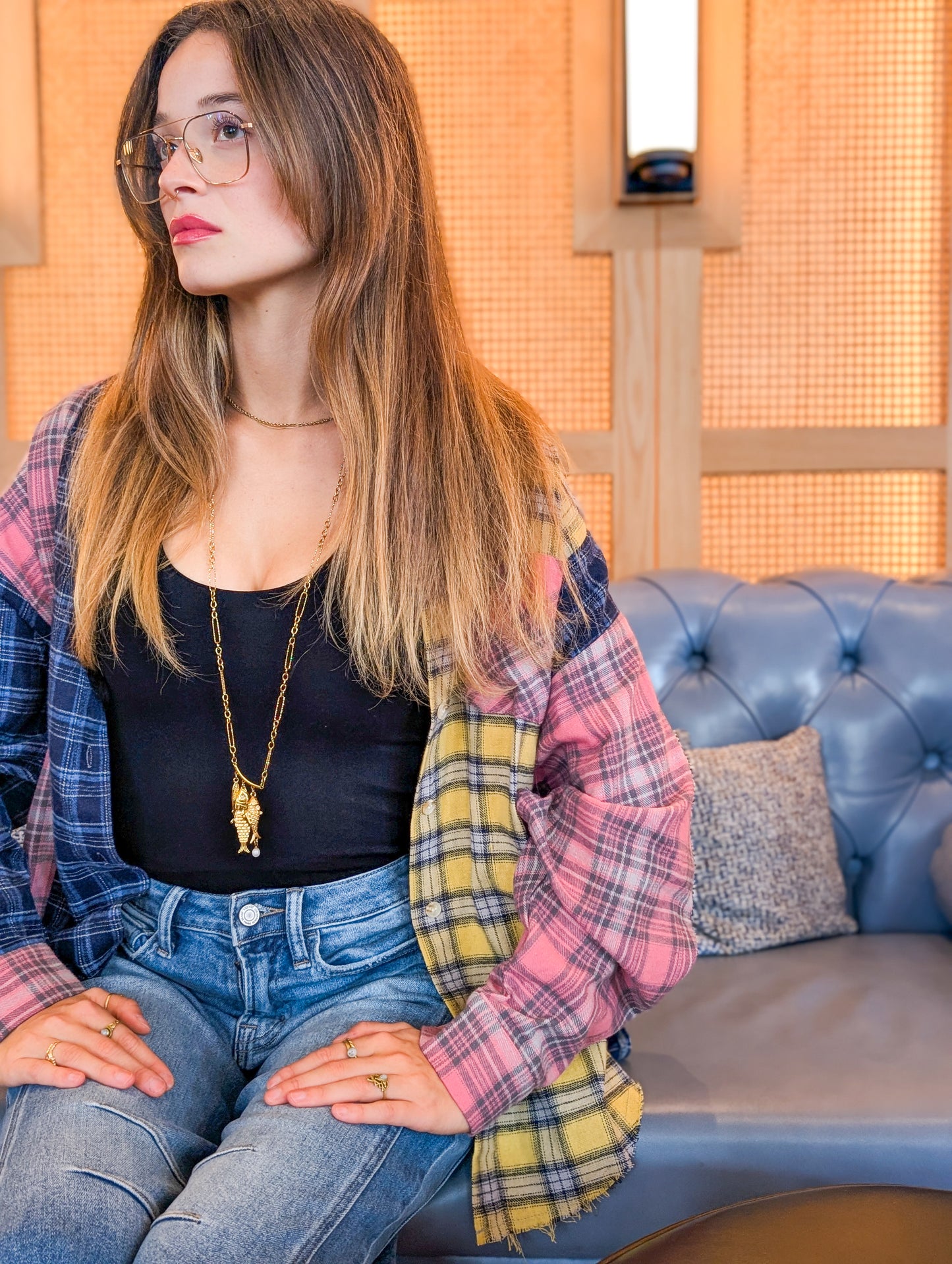 Neela Multi Color Plaid Flannel Shirt