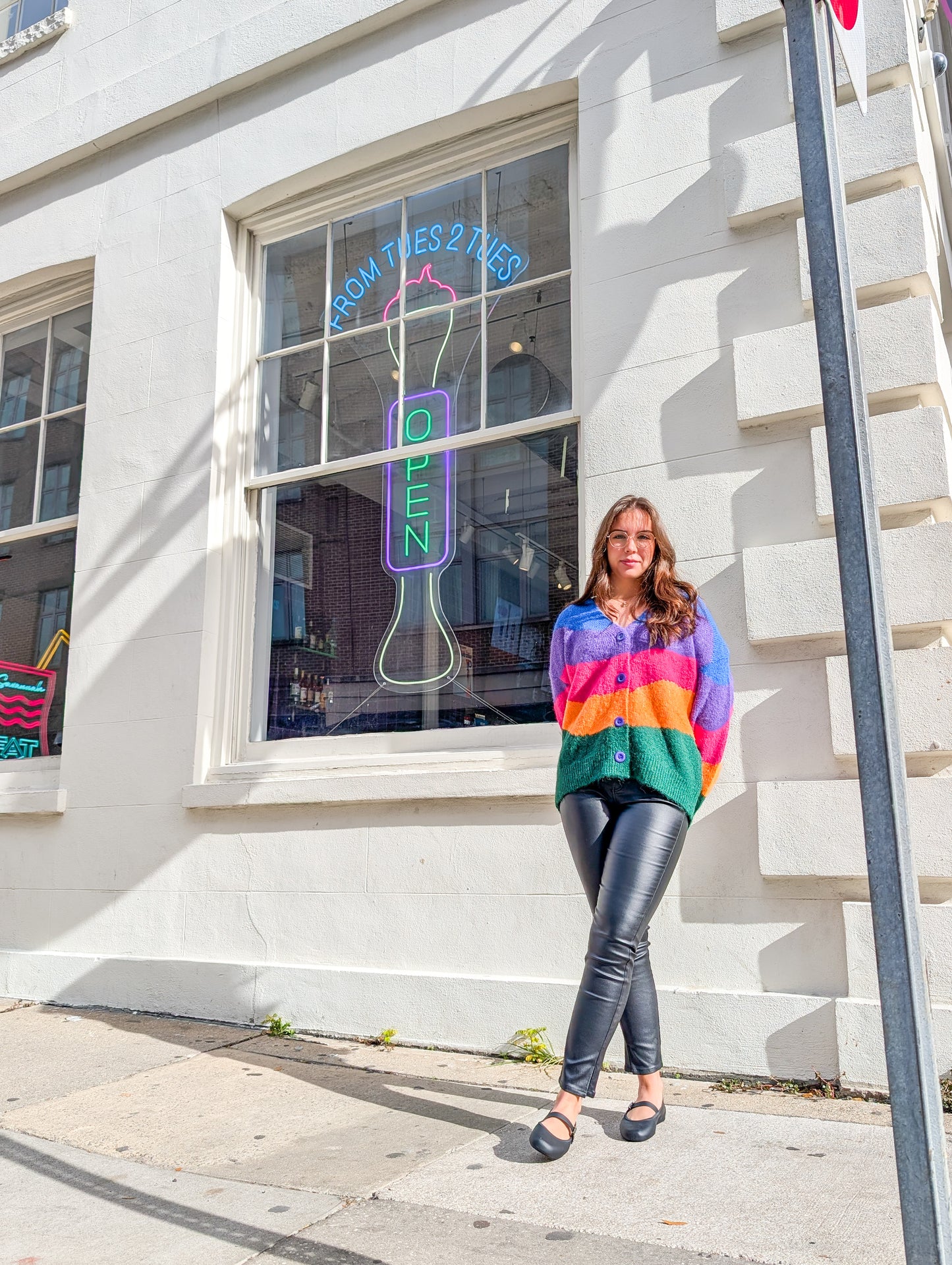 Colorblock Fuzzy Cardigan