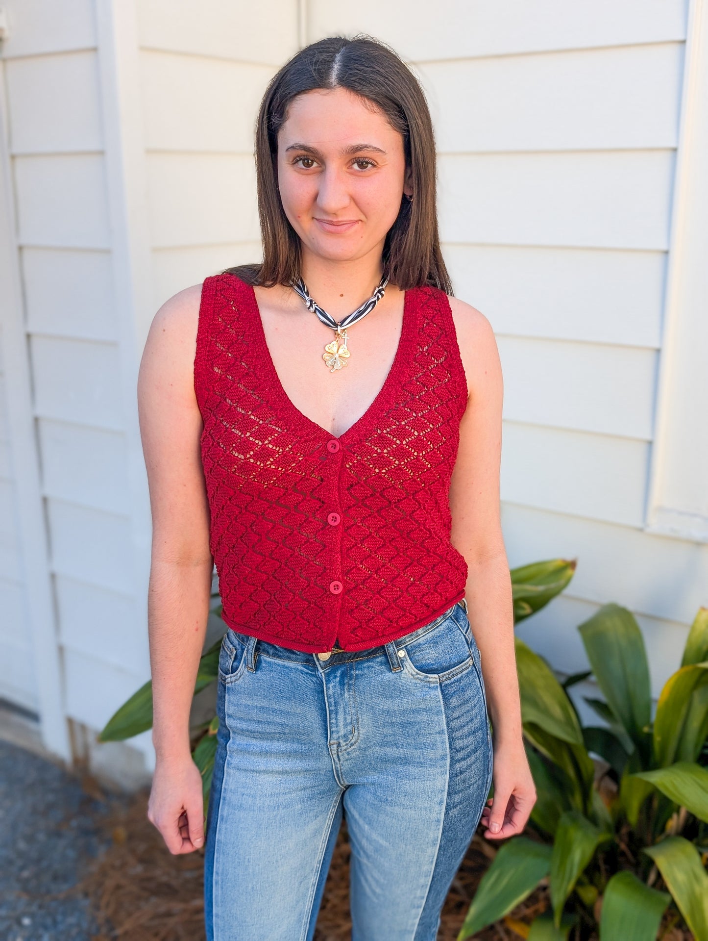 High Rise Straight 2 Toned Jeans