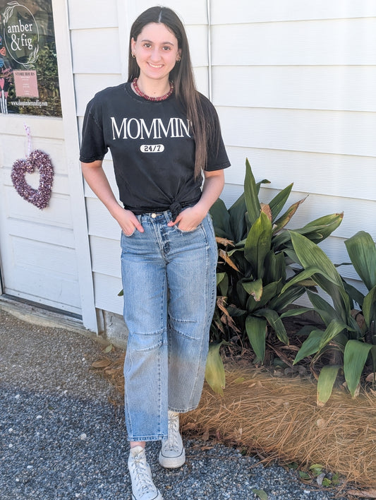 Mommin' 24/7 Mineral Graphic Tee