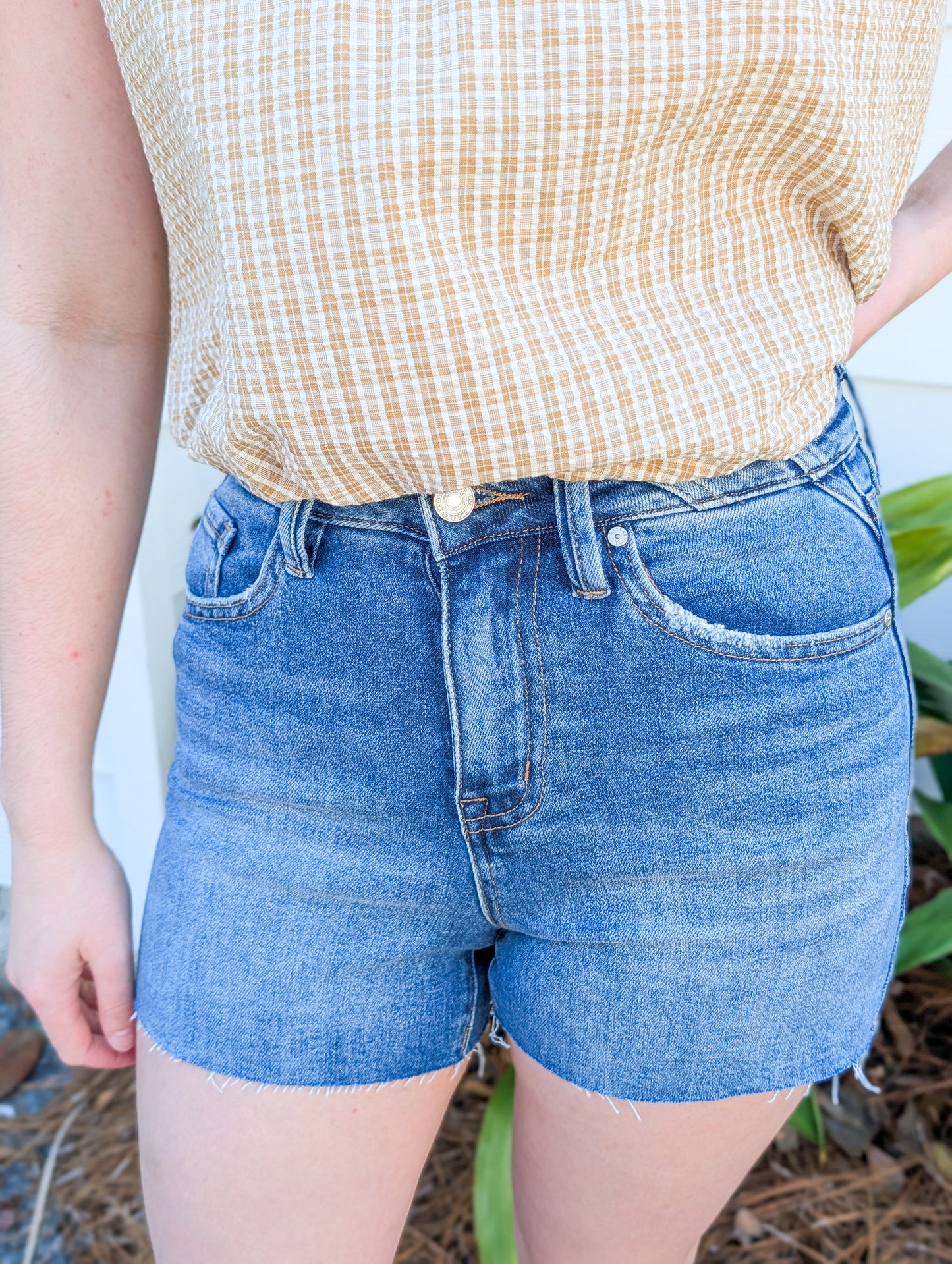 Medium Denim Valentines High Rise Shorts