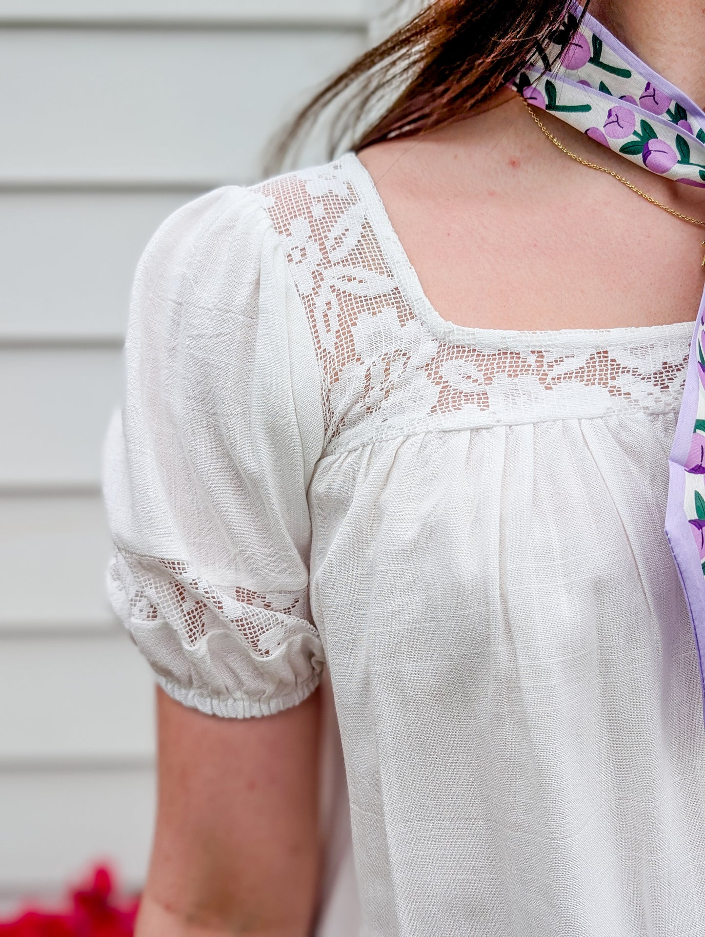 Misty Lace Inset Top