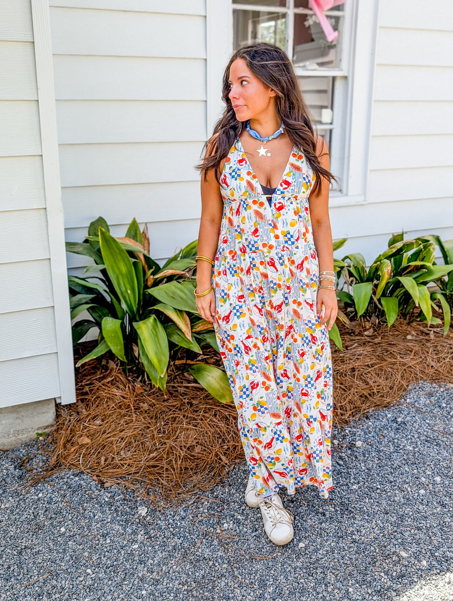 Mykonos Market Maxi Dress