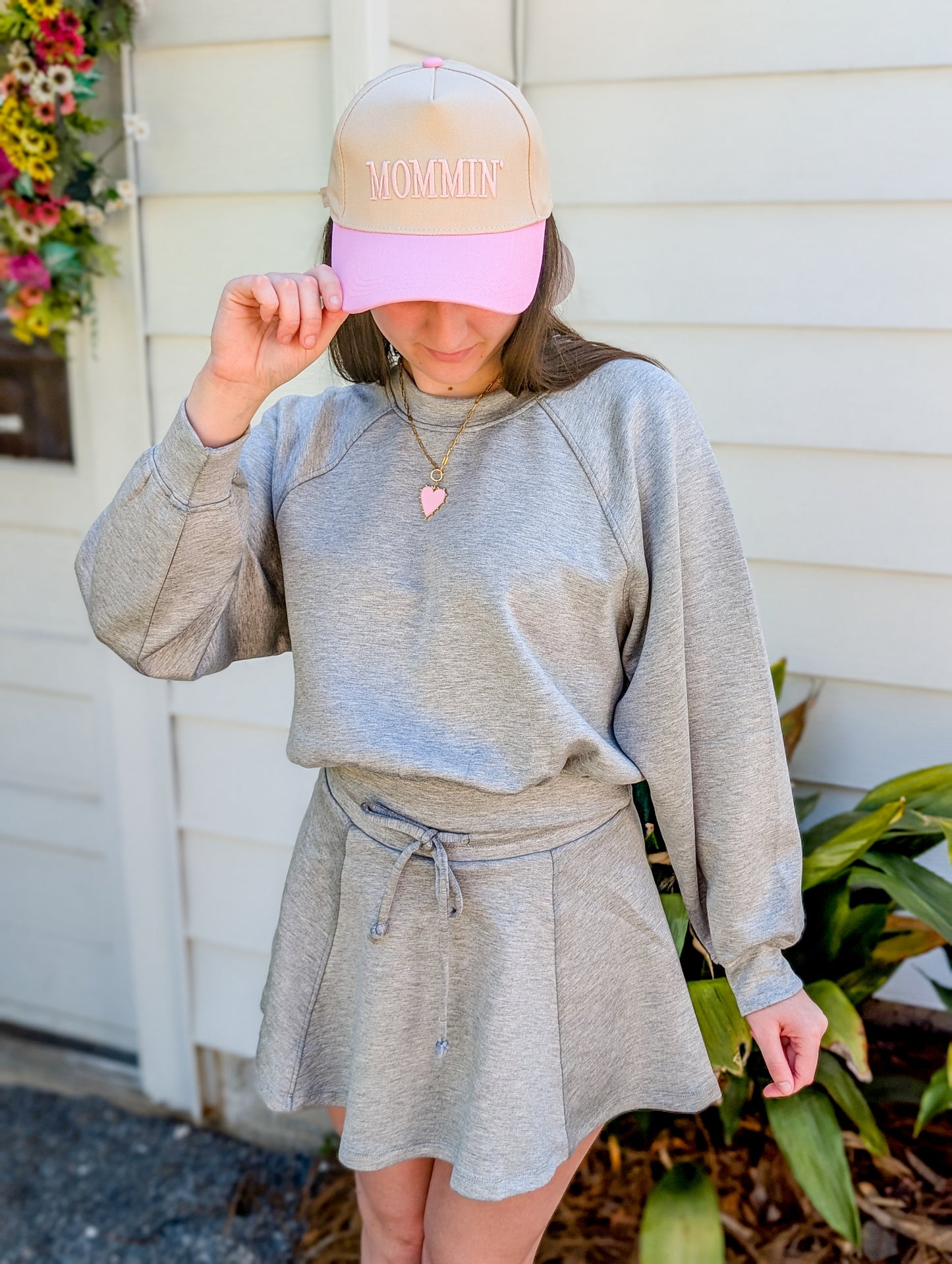 Neoprene Raglan Cropped Sweatshirt