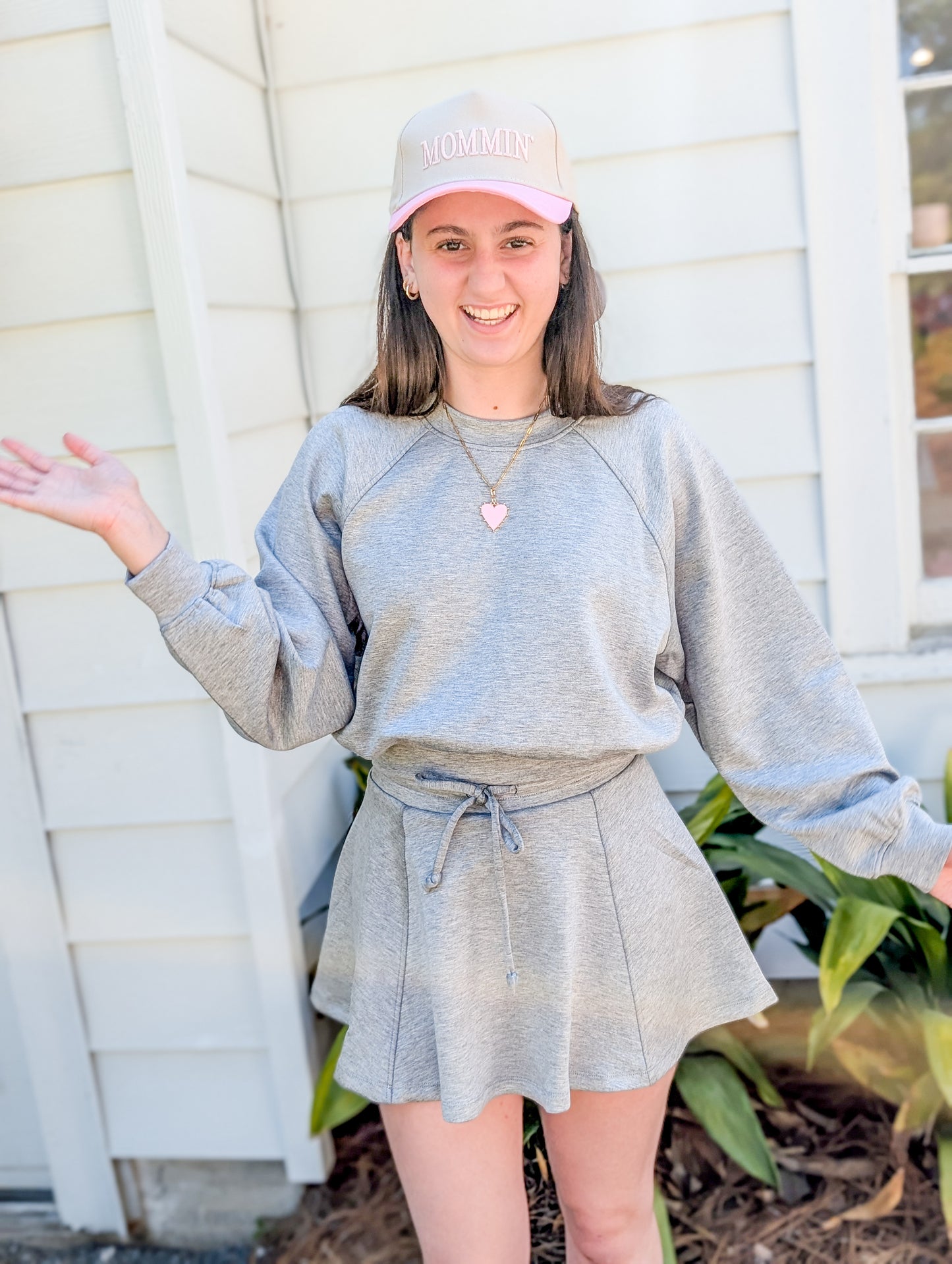 Neoprene Raglan Cropped Sweatshirt