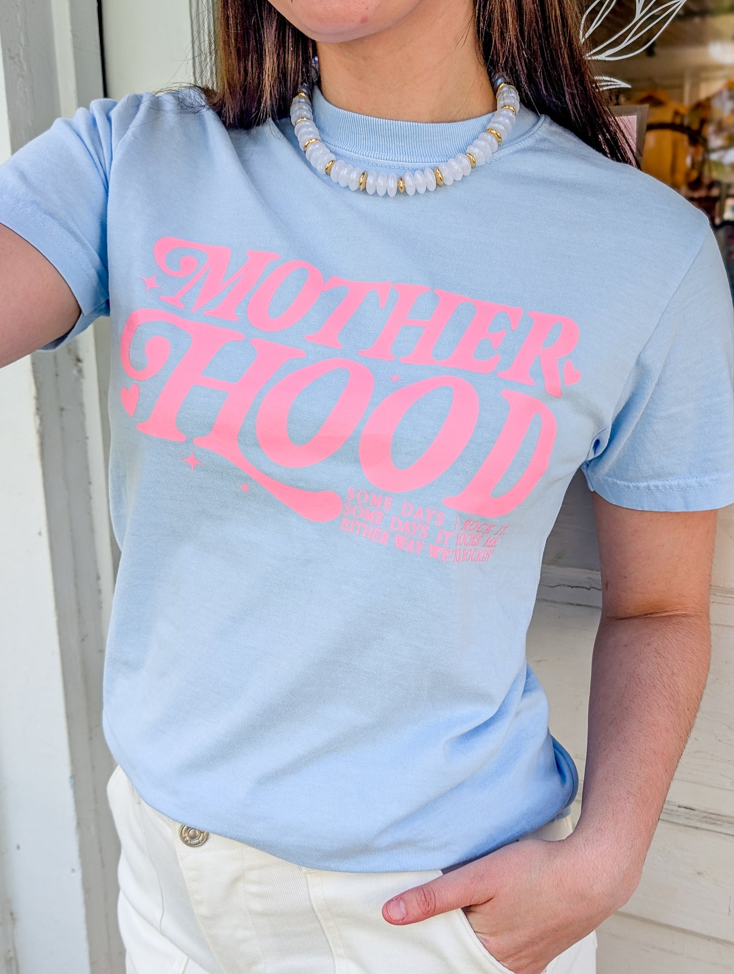 Motherhood Graphic Garment-Dyed Heavy Cotton T-Shirt