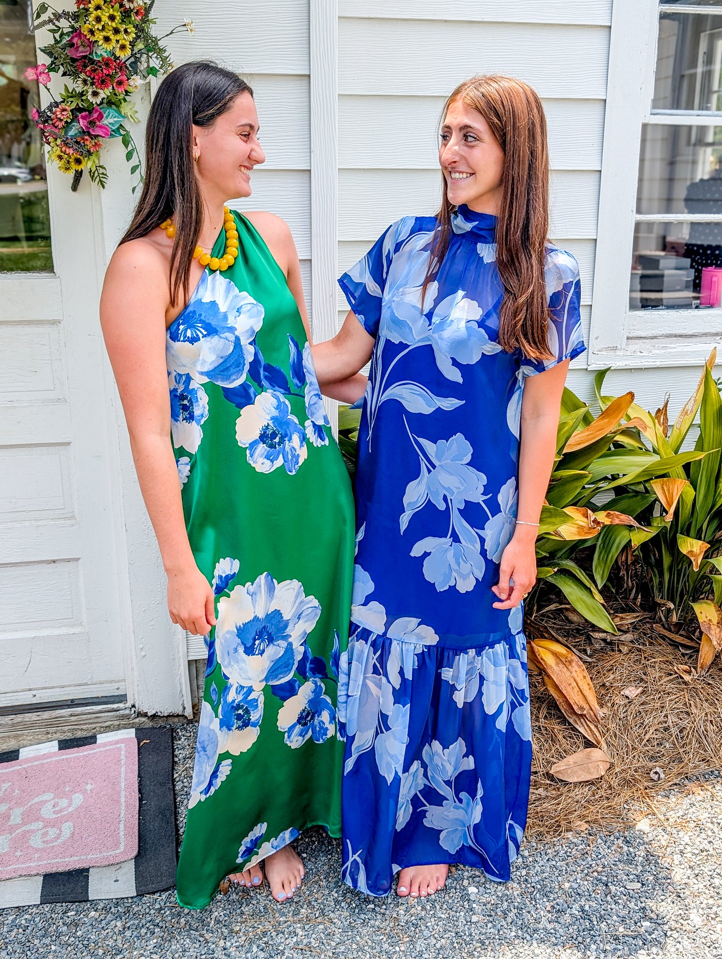 Glena Floral Pleated Maxi Dress