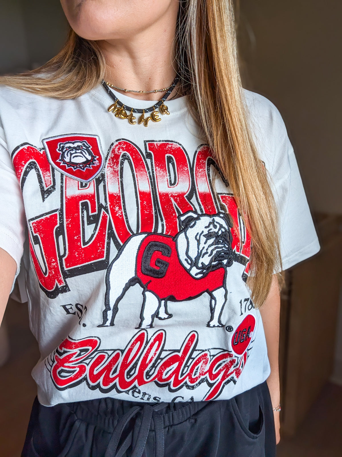Georgia Maddux Multimedia Semi-Cropped Oversized Band Tee