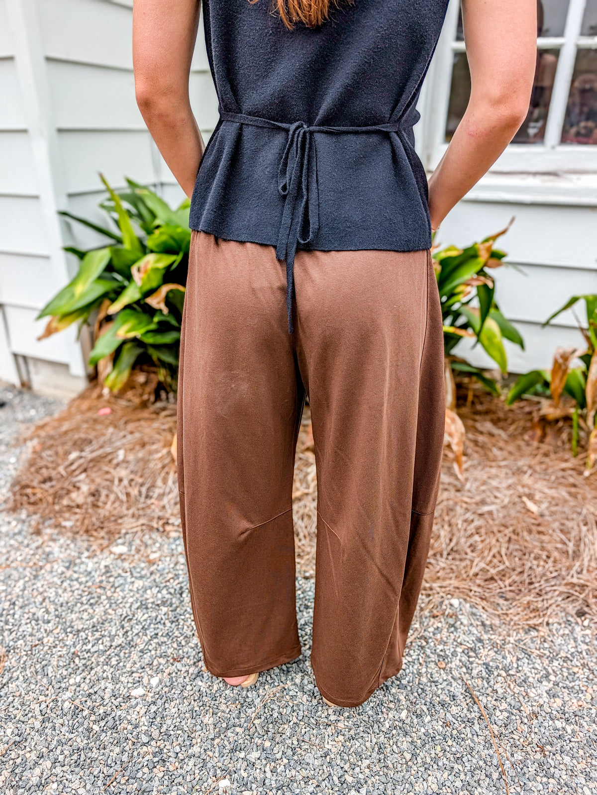 Cotton French Terry Barrel Pants