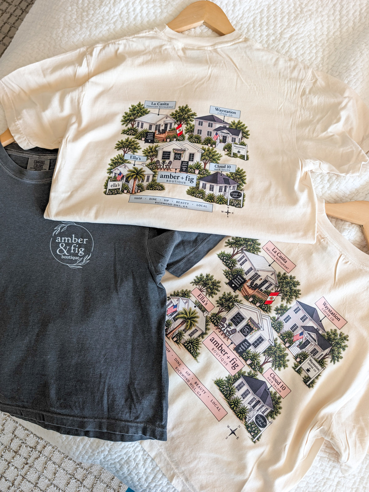 Richmond Hill Shop Local Boxy Shirt with Pink