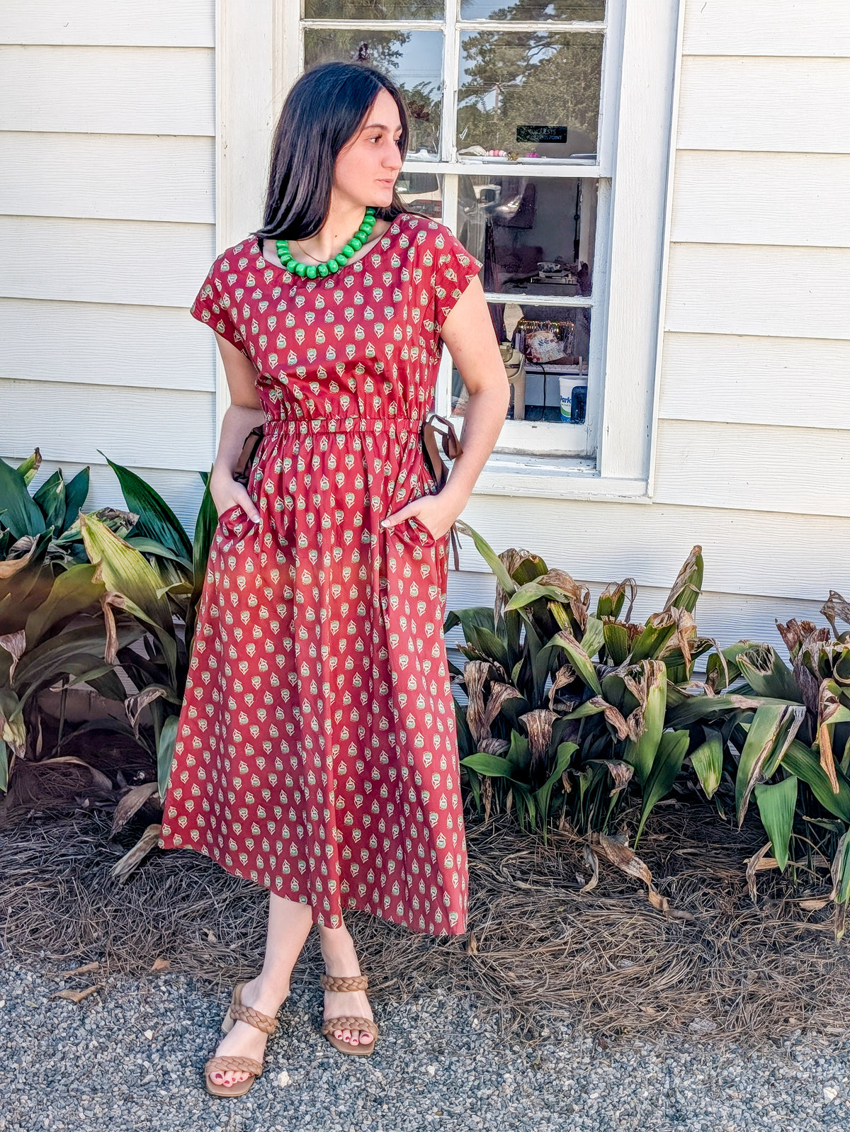 Ember Medallion Tie Waist Dress