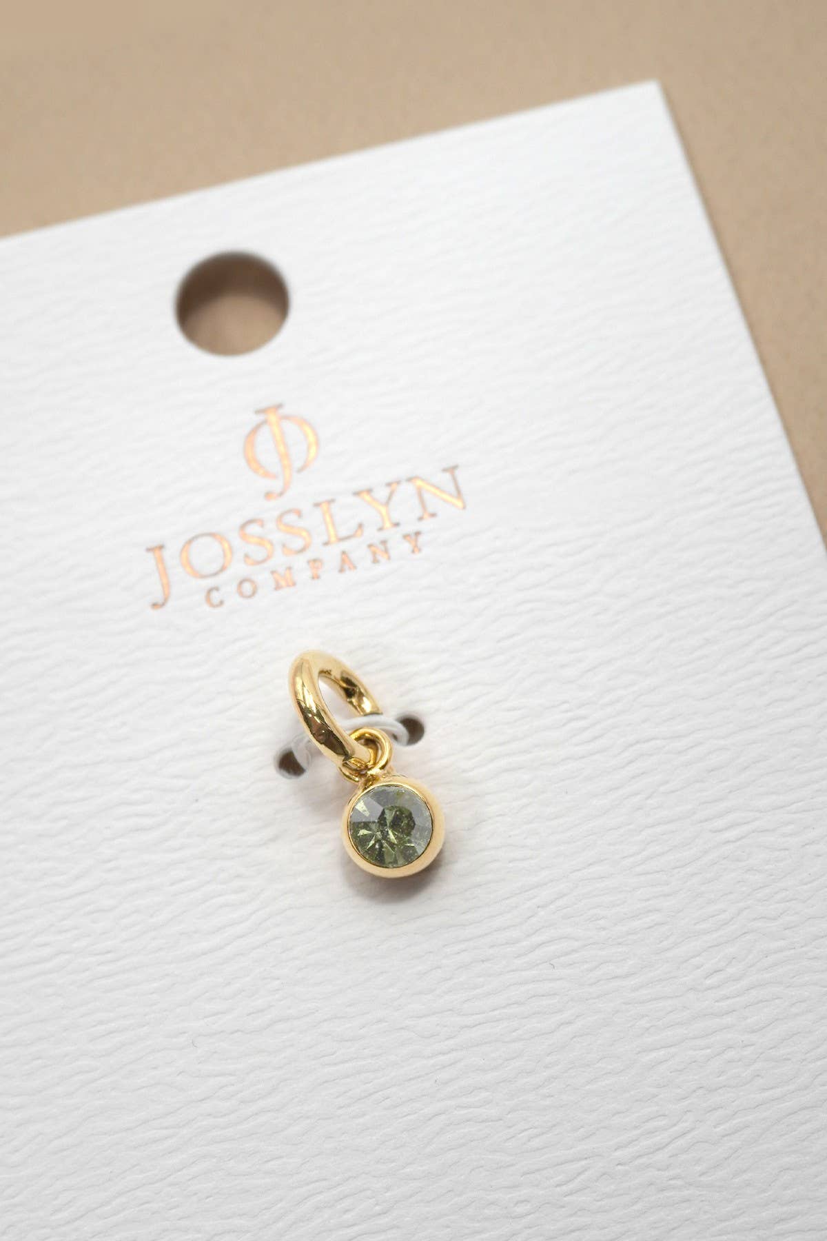 Charms 18K Brass Cubic Zirconia Birthstone Charm