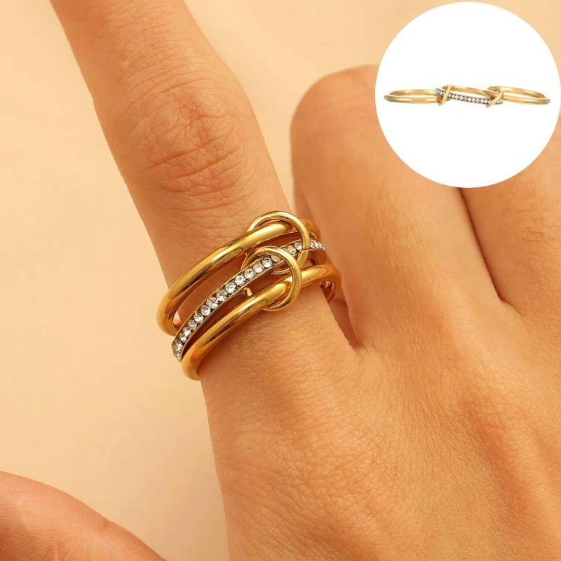 Stainless Steel Stackable Linked Rings ￼
