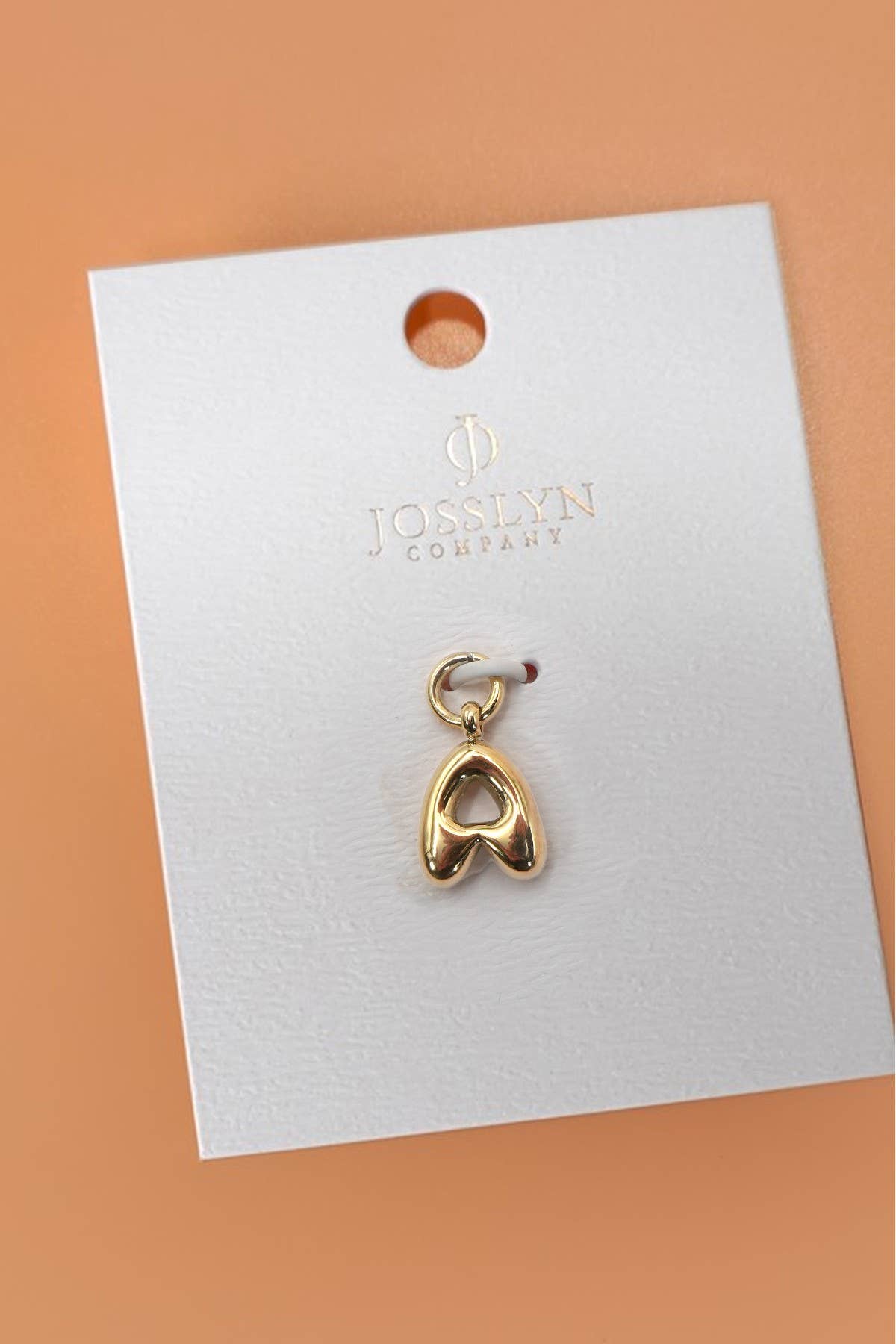 18K Stainless Steel Initial Bubbled Charms ￼