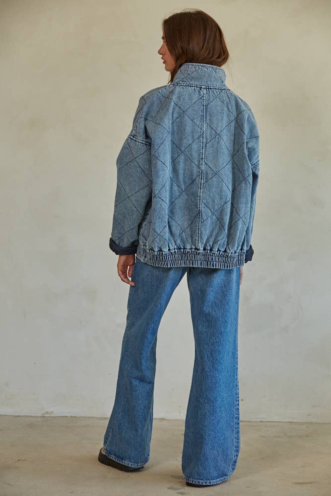 Woven Denim Cotton Medium Washed Jacket