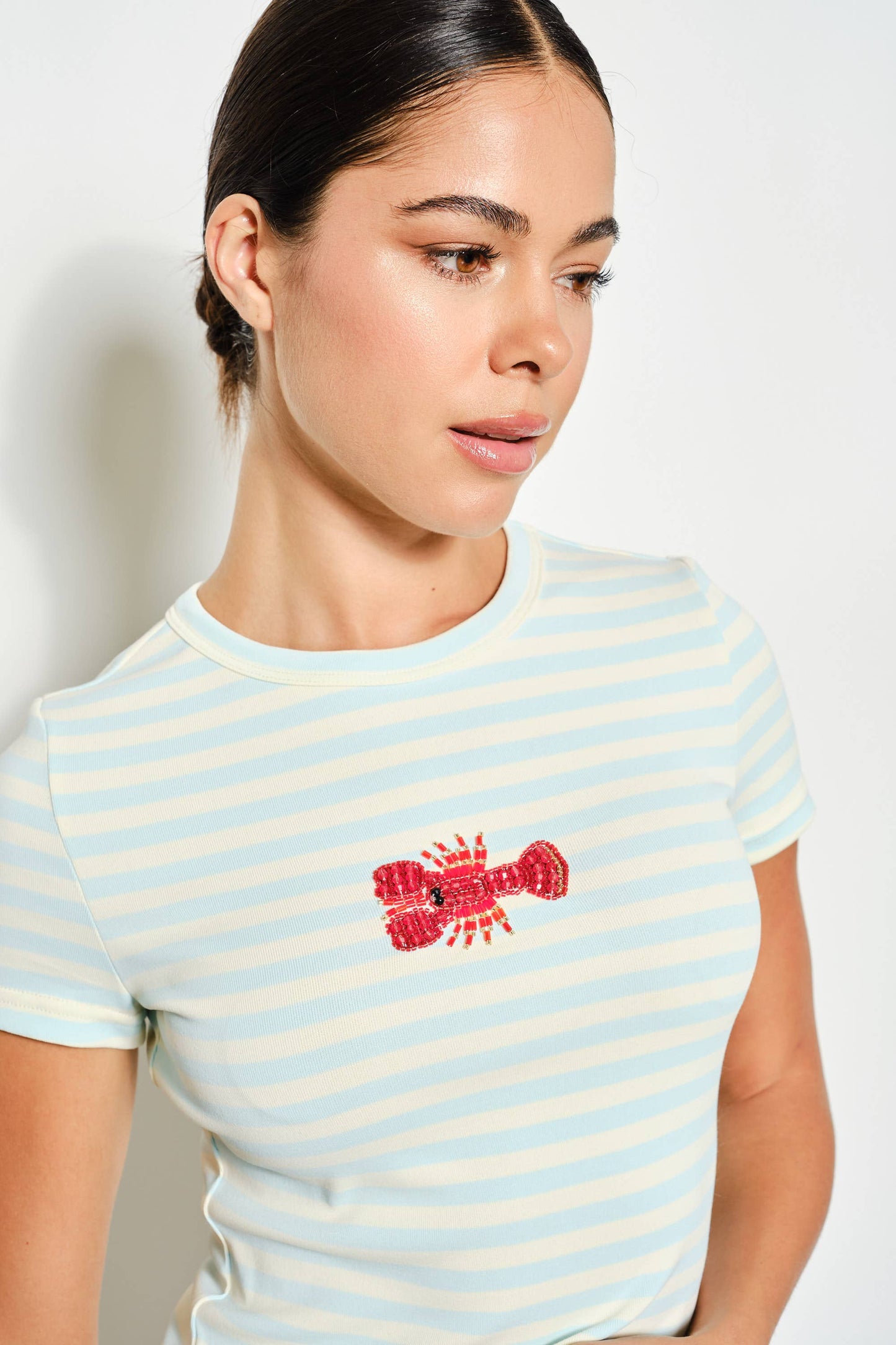 ZANDRA LOBSTER BEADED TEE