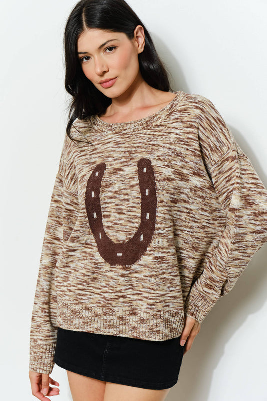 Oakleigh Horseshoe Sweater - Cozy, Knitwear