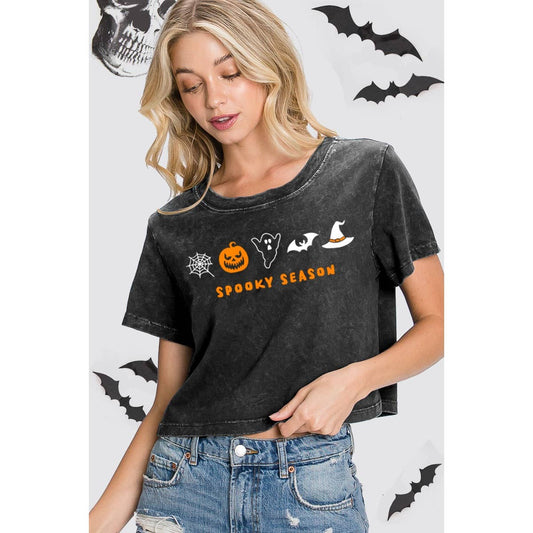 Spooky Season Mineral Crop Top