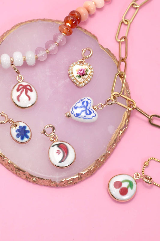 Charm Porcelain With Spring Ring Clasp