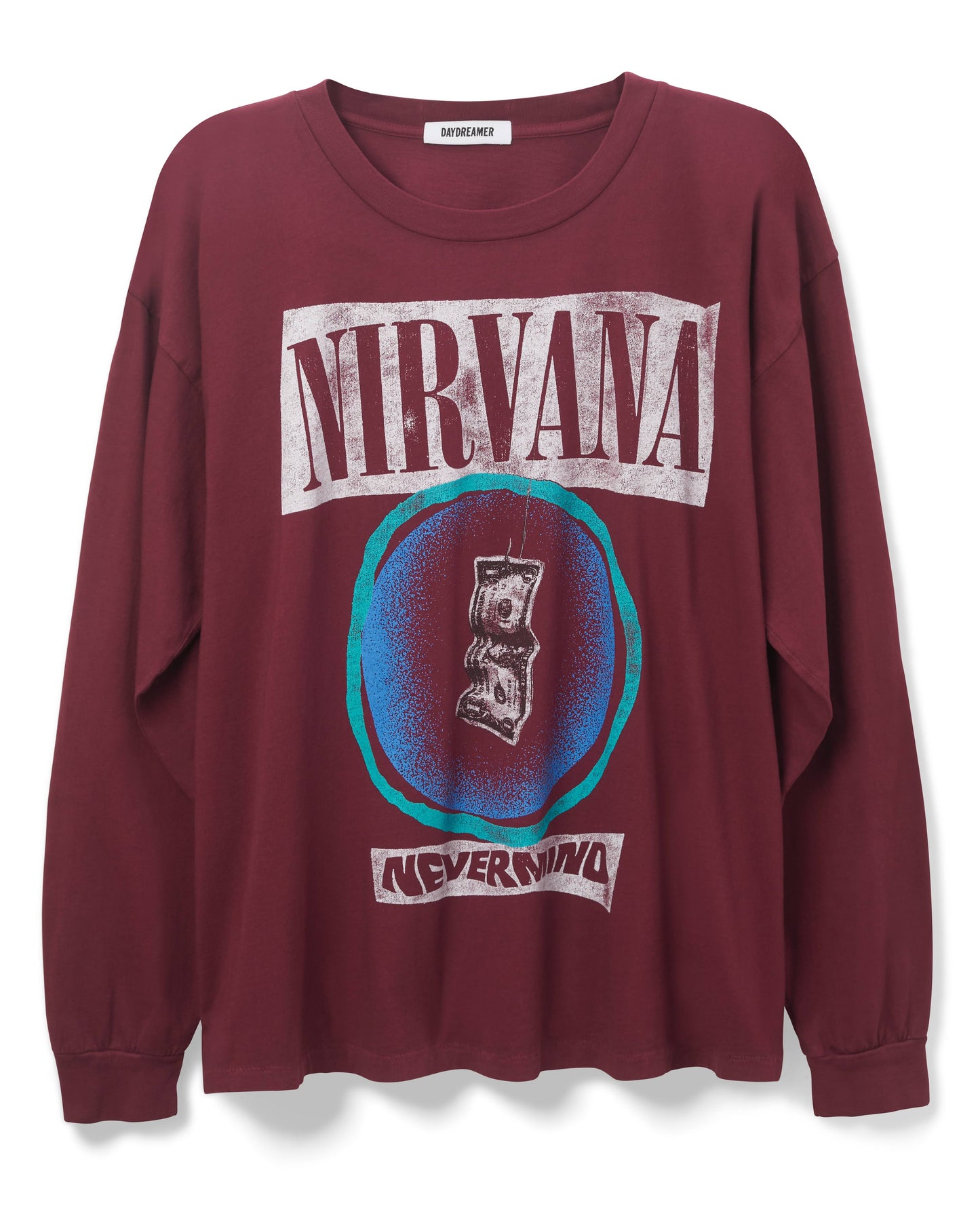 DAYDREAMER Dark Cherry Red Nirvana Long Sleeve Tee