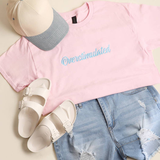 Overstimulated Embroidered Heavy Cotton T-Shirt