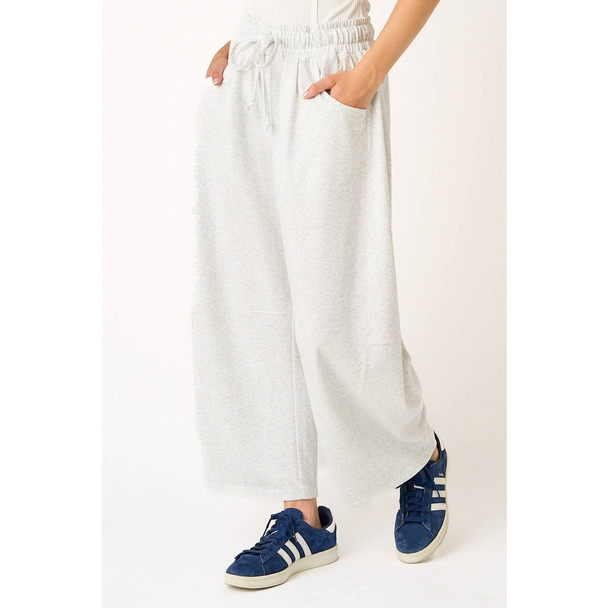 Cotton French Terry Barrel Pants