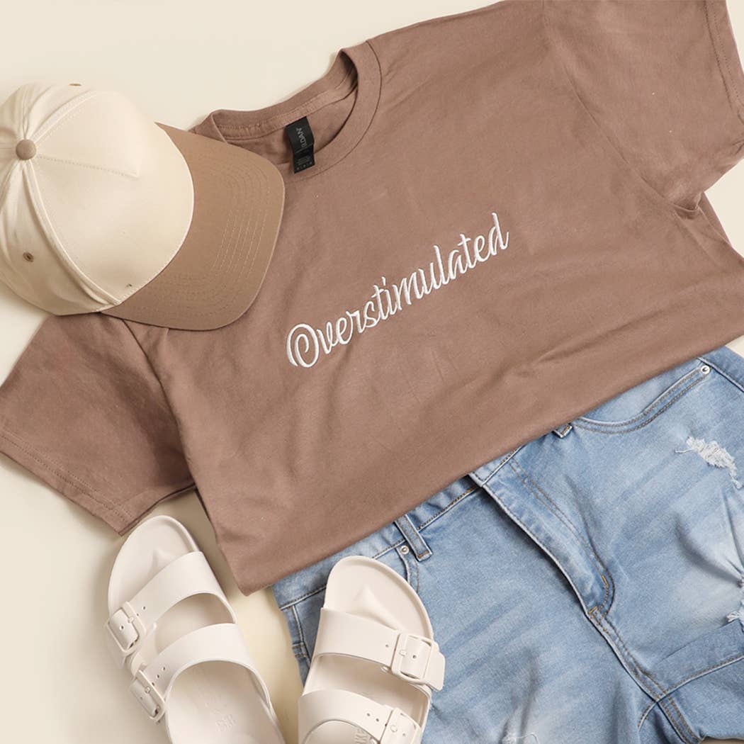 Overstimulated Embroidered Heavy Cotton T-Shirt