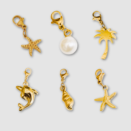 Beachy Vibes Charm Bar Charms  - WATERPROOF