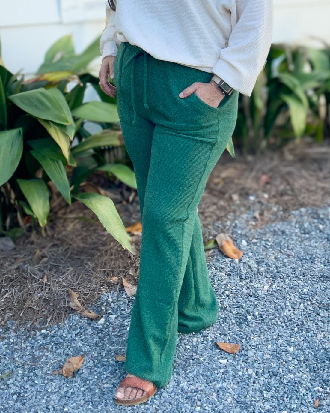 Knit Bottoms with Pockets and Drawstring