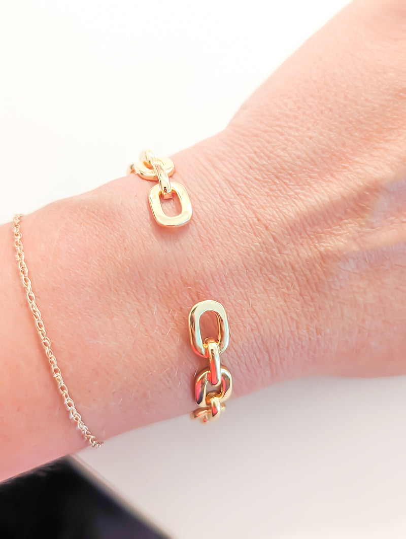 Gold plated chain bracelet
