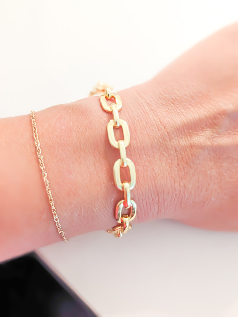 Gold plated chain bracelet