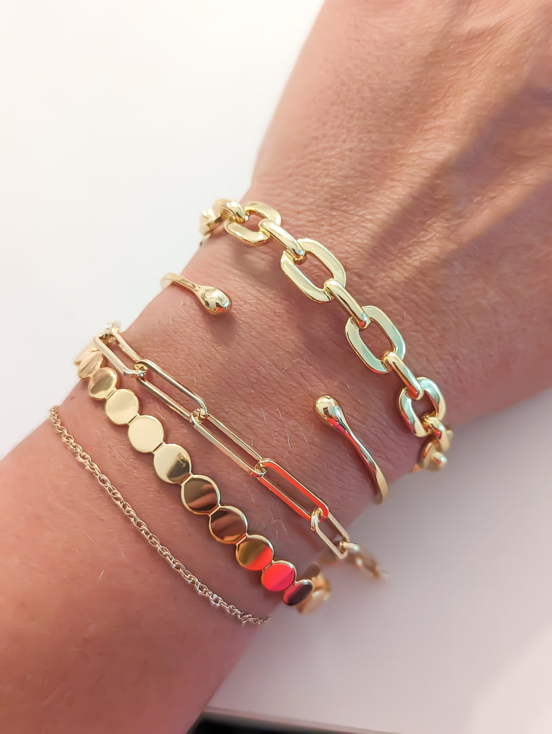 Gold plated chain bracelet