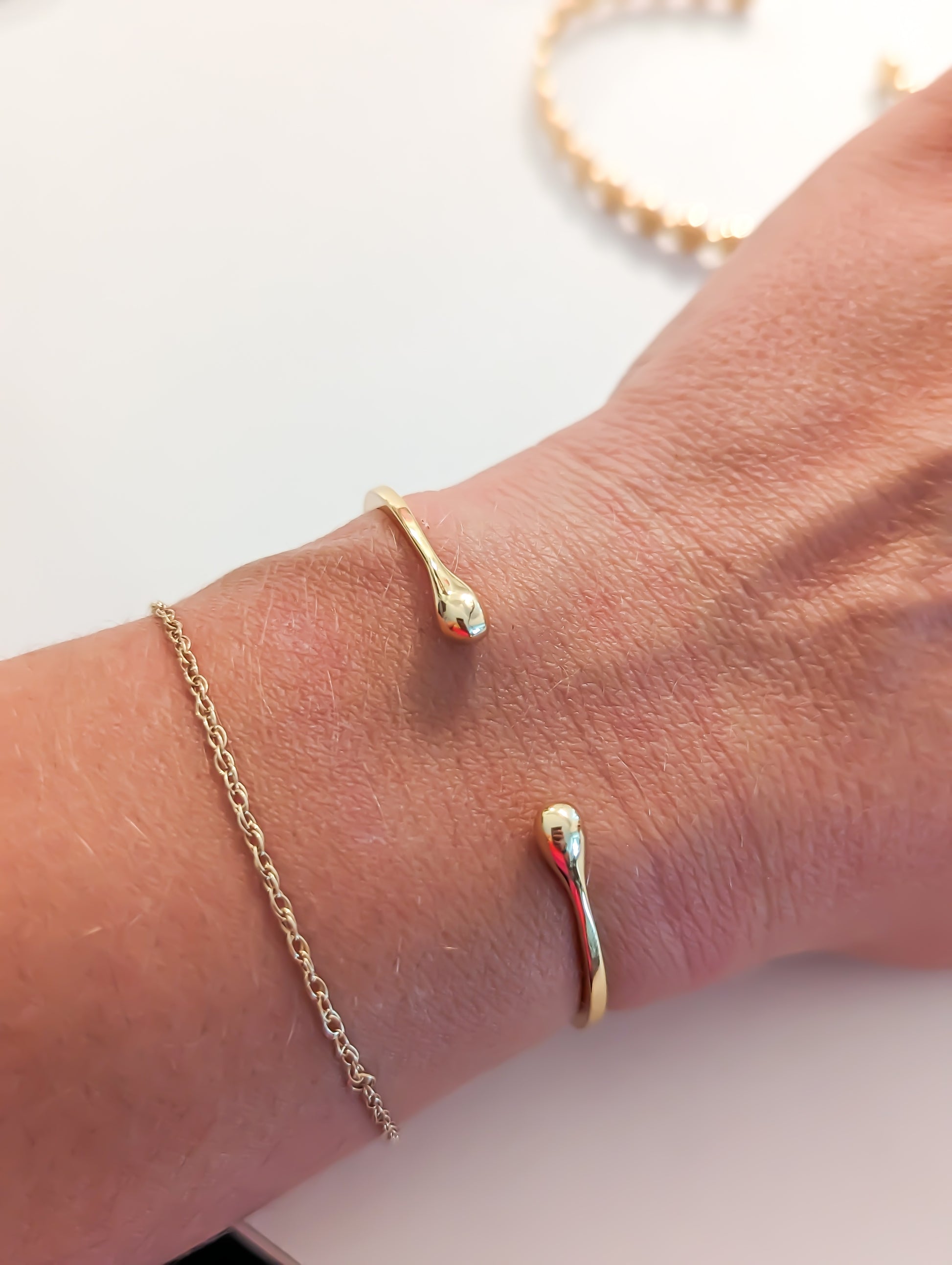 gold dainty cuff bracelet