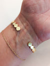gold adjustable flat circle bracelet